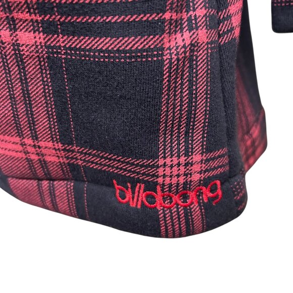 Billabong Plaid Button Front Pea Coat Size S - Picture 5 of 7